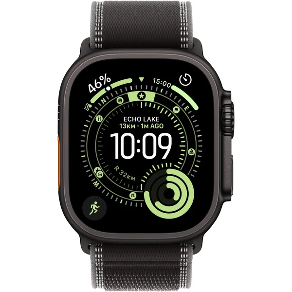 Apple Watch Ultra 3 (2025) 49mm Čierny titán s čiernym/uhlovým trailovým ťahom S/M - Inteligentné hodinky - Obrázok ZCQH000K01