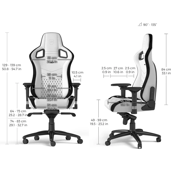 noblechairs EPIC herná stolička bieločierna - Stoličky - Obrázok ZCUA000J01