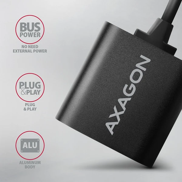 AXAGON externá zvuková karta USB 2.0 15 cm - Zvukové karty - Obrázok ZED0700301