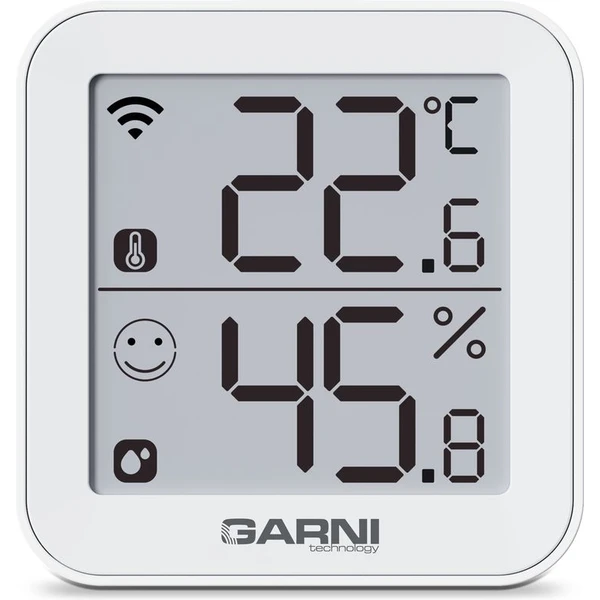 GARNI 158THT šikovný vnútorný teplomer s vlhkomerom biely - Meteorologické stanice - Hlavný obrázok