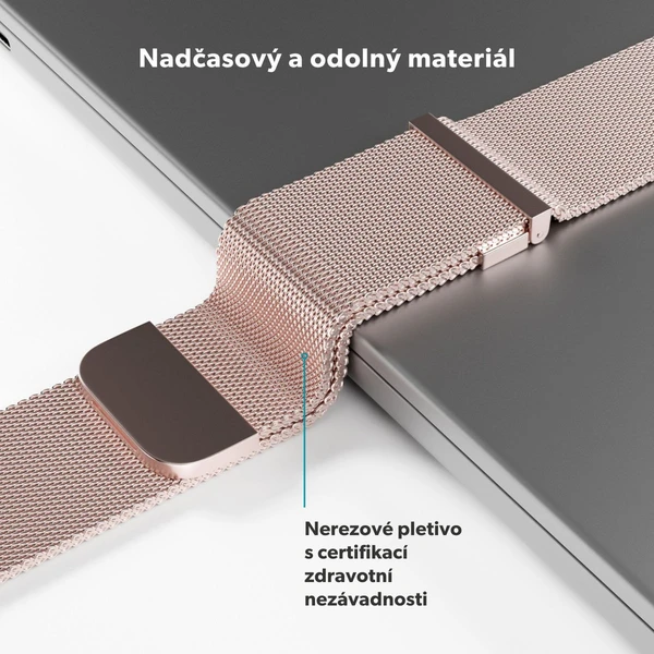 Epico Watch Strap milánsky ťah 42/44/45/46/49 mm ružovo zlatý - Remienky - Obrázok ZEJL000K01