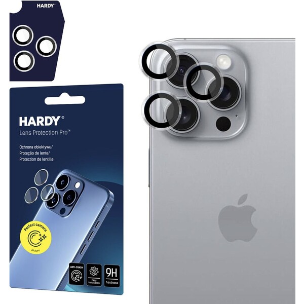 3mk Hardy Lens Protection Pre sklá na fotoaparát Apple iPhone 16 Pro /16 Pro Max číra