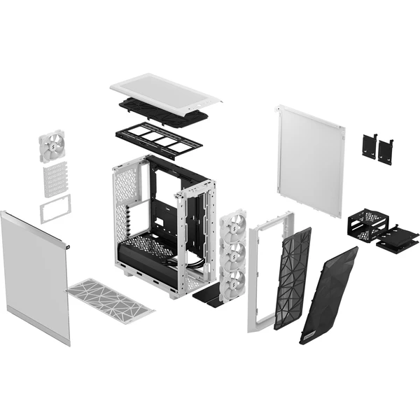 Fractal Design Meshify 2 Compact RGB TG skriňa biela - Počítačové skrine - Obrázok ZF84000601