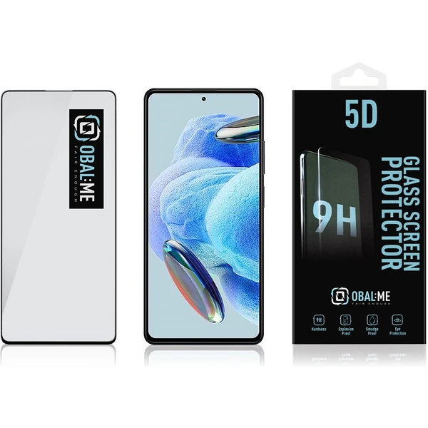 Obal:Me 5D tvrdené sklo Xiaomi Redmi Note 12 Pre 5G čierne - Ochranné fólie a sklo - Obrázok ZFK6000701