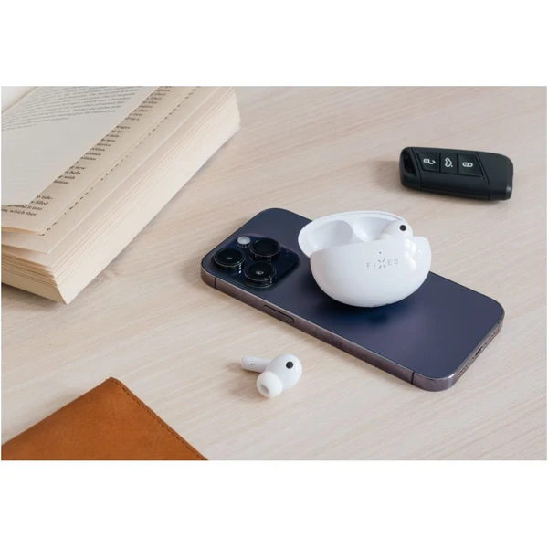 FIXED Pods Pro TWS bezdrôtové slúchadlá s ANC biela - Slúchadlá - Obrázok ZFUP100501