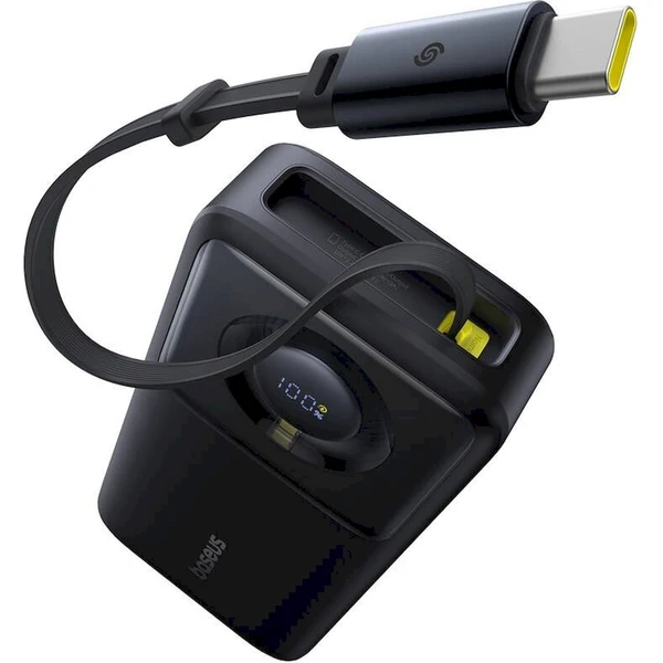 Baseus Powerbanka Free2Pull 20000mAh 65W s káblom USB-C čierna - Powerbanky - Hlavný obrázok