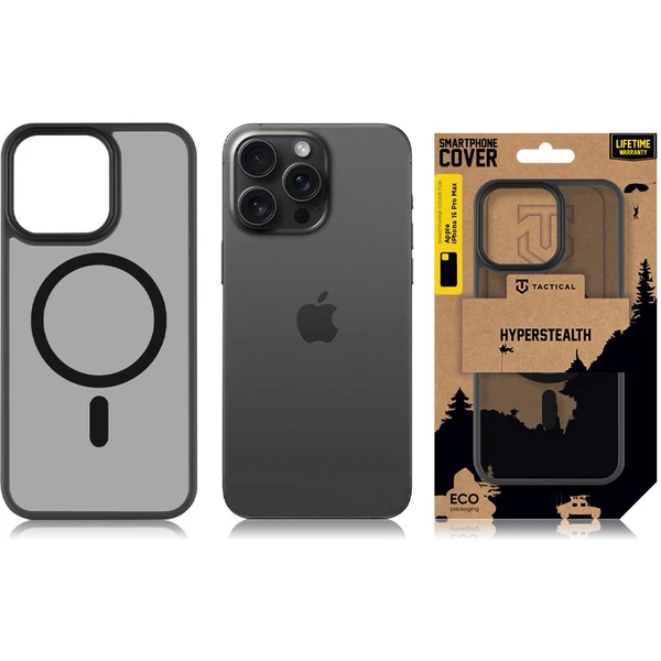 Tactical MagForce Hyperstealth kryt iPhone 15 Pre Max Asphalt - Puzdra - Obrázok ZH59000601