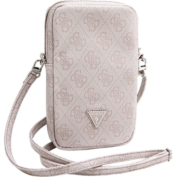 E-shop Guess PU 4G Triangle Logo Wallet Phone Bag Zipper ružový