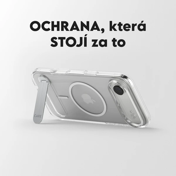 PanzerGlass® CARE Kickstand kryt s MagSafe Apple iPhone Air strieborný/biely - Puzdra - Obrázok ZIDH000K01