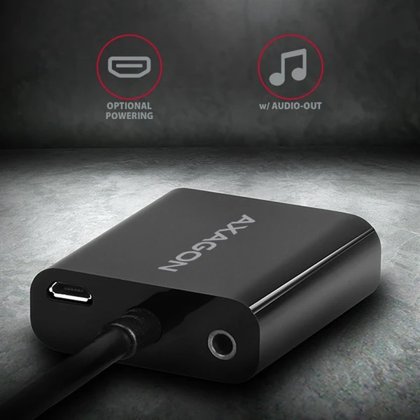 AXAGON HDMI/VGA redukcia 0,2m čierna - Káble a redukcie - Obrázok ZJ7HF00101