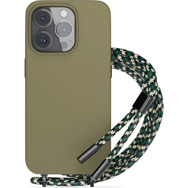 EPICO silikónový kryt so šnúrkou pre iPhone 14 Plus zelený - Puzdra - Hlavný obrázok