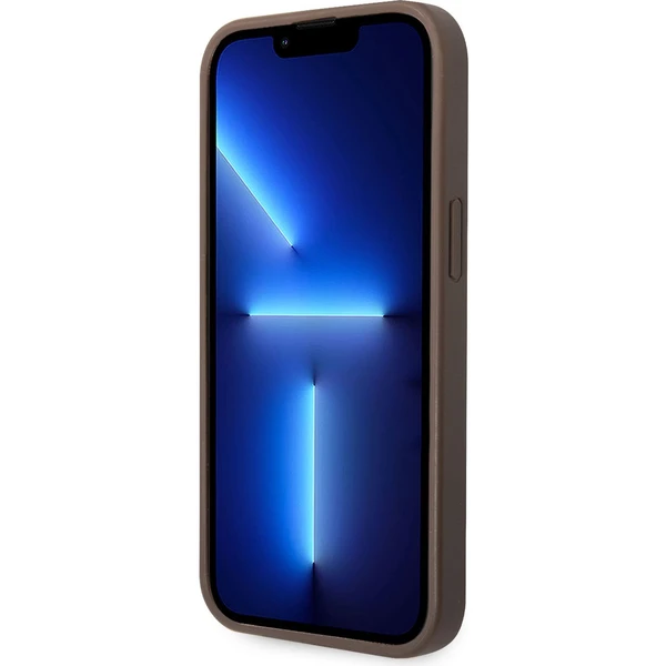 Guess PU 4G Metal Logo kryt iPhone 14 hnedý - Puzdra - Obrázok ZLUF100501