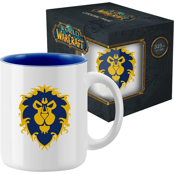 Keramický hrnček World of Warcraft Aliancia - biely 330 ml (darčekové balenie) - Hrnčeky - Hlavný obrázok
