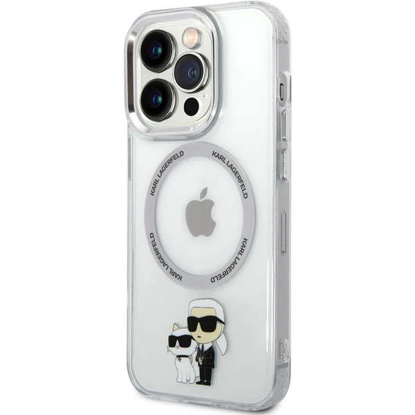 Karl Lagerfeld IML Karl a Choupette NFT MagSafe Kryt iPhone 15 Pre Max číry - Puzdra - Obrázok ZMM6000701