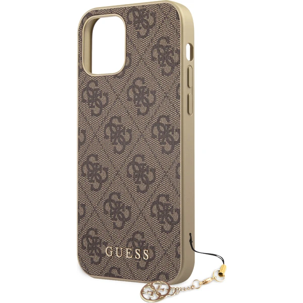 Guess 4G Charms kryt iPhone 12/12 Pro 6.1" hnedý - Puzdra - Obrázok ZMRN500301