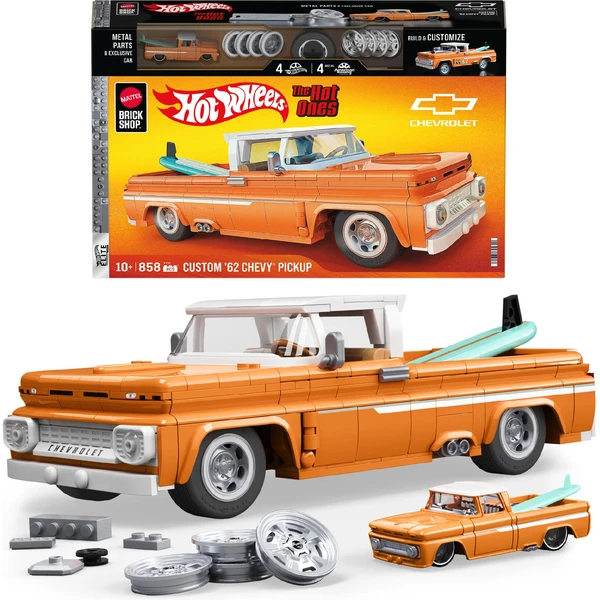 Mattel Brick Shop zostaviteľný model Hot Wheels - Custom 62 Chevy Pickup (Elite series) - Stavebnica - Obrázok ZMWG000K01