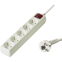 PremiumCord Predlžovací prívod 230V 3m 5z.+vypínač - Zásuvky