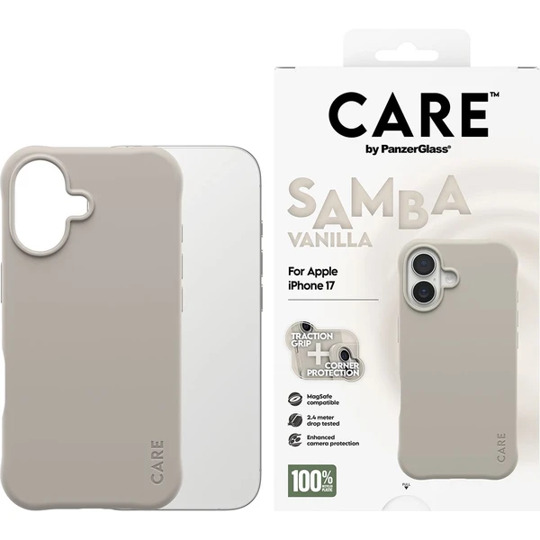 PanzerGlass® CARE Samba kryt s MagSafe Apple iPhone 17 Vanilla - Puzdra - Obrázok ZNDH000K01