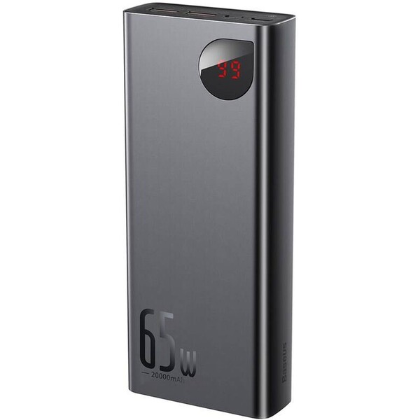 Baseus Power banka Adaman 20000 mAh 65W 2xUSB/USB-C PD čierna