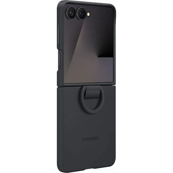 Samsung Ring Silicone Case ochranný kryt Galaxy Z Flip7 čierny - Puzdra - Obrázok ZPGE000K01
