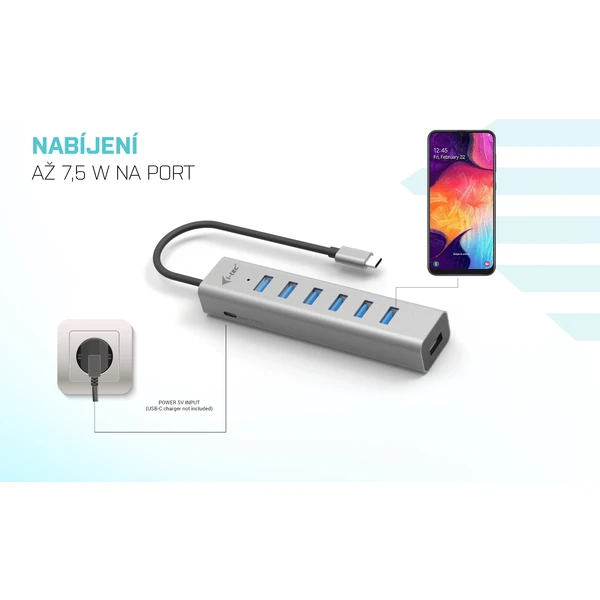 i-tec USB-C Charging Metal HUB 7 Port - USB huby - Obrázok ZPUG100501
