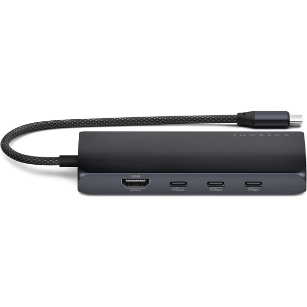 Satechi USB-C viacportový adaptér 8K s Ethernet V3 čierny - USB huby - Obrázok ZPX5000O01