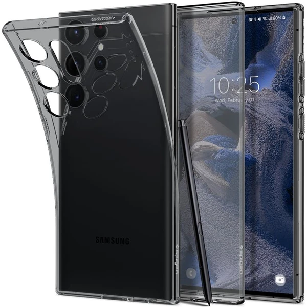 Spigen Liquid Crystal kryt Samsung Galaxy S23 Ultra dymový - Puzdra - Hlavný obrázok