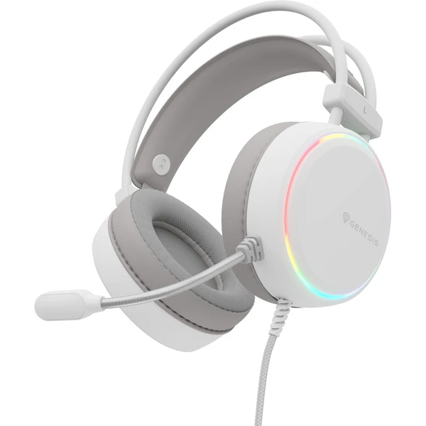 Genesis Neon 613 G2 RGB headset s mikrofónom biela - Slúchadlá - Obrázok ZRBE000K01
