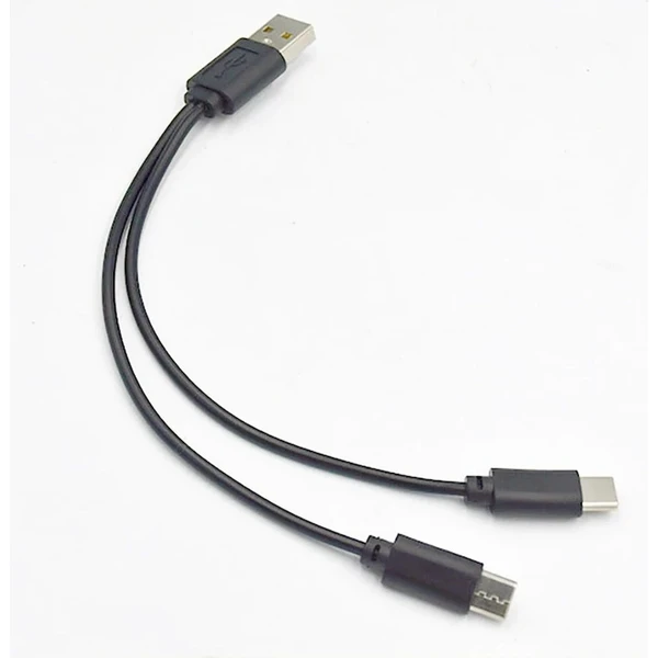 PremiumCord USB-A/2x USB-C redukcia 0,3m čierna - Káble a redukcie - Obrázok ZSHF000K01
