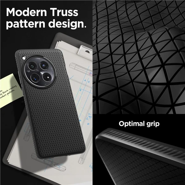Spigen Liquid Air kryt OnePlus 12 matne čierny - Puzdra - Obrázok ZSX2000L01