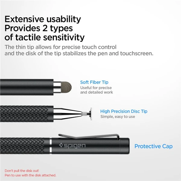 Spigen Universal Stylus Pen čierny - Stylusy - Obrázok ZT66000N01