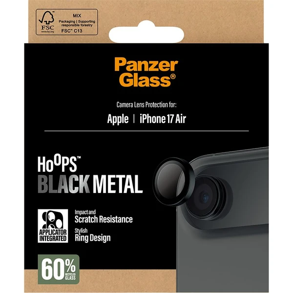 PanzerGlass® Hoops skla Apple iPhone Air čierne - Ochranné fólie a sklo - Obrázok ZUEH000K01