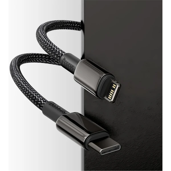 Baseus Tungsten Gold USB-C/Lightning napájací kábel 20W 2m čierny - Káble a redukcie - Obrázok ZVKGF00101