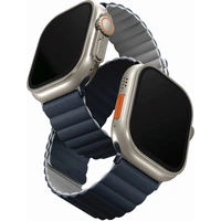 UNIQ Revix obojstranný remienok pre Apple Watch 49/46/45/44/42mm Storm (modrý/sivý) - Remienky