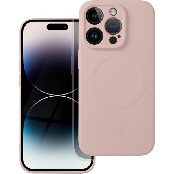 Smarty Mag silikónový kryt s MagSafe iPhone 14 Pre ružový
