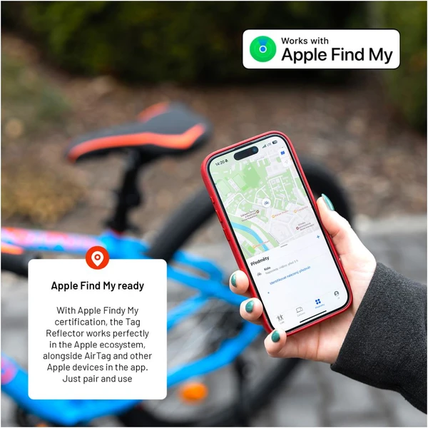 FIXED Tag Reflector Smart Tracker lokátor na bicykel s podporou Apple Find My čierny - Lokátory - Obrázok ZYM5000J01