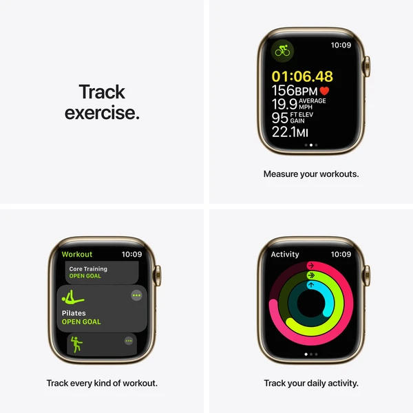 Apple Watch Series 7 Cellular 45mm oceľ (Kategória B) - Inteligentné hodinky - Obrázok ZYZZ000501