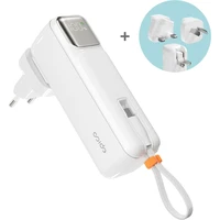 Epico UltraPack 2v1 5000mAh cestovná powerbanka a sieťový adaptér biela - Powerbanky
