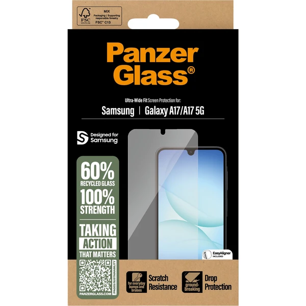 PanzerGlass® Ultra-Wide Fit sklo Samsung Galaxy A17/A17 5G/A16/A16 5G číre - Ochranné fólie a sklo - Obrázok ZZPI000K01