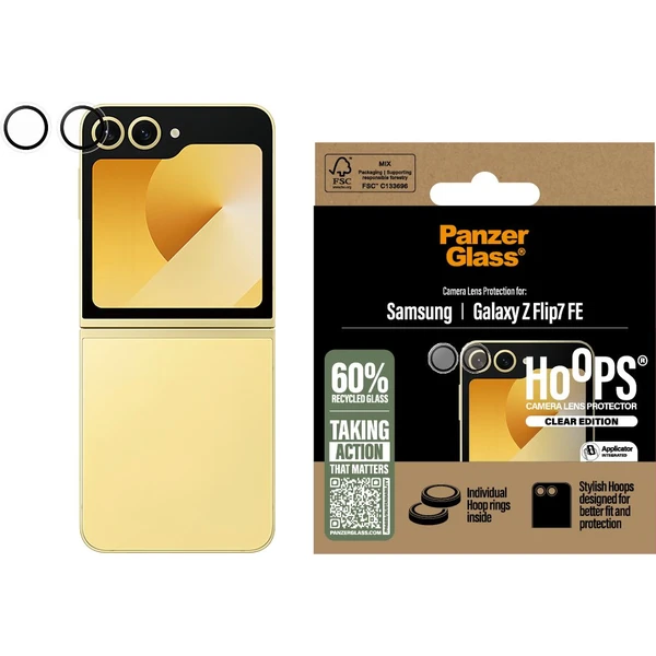 PanzerGlass® Hoops™ Samsung Galaxy Z Flip7 FE číre - Ochranné fólie a sklo - Obrázok ZZQE000K01