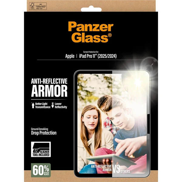 PanzerGlass® Antireflexné sklo s inštalačným rámčekom Apple iPad Pro 11" (2024/2025) - Ochranné fólie a sklo - Obrázok ZZSL000K01