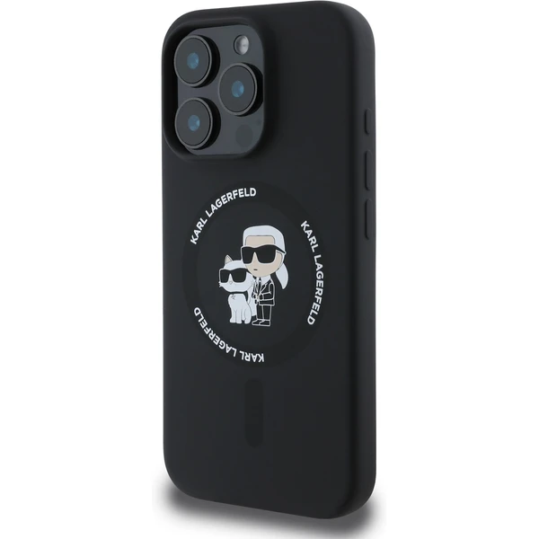Karl Lagerfeld Liquid Silicone Karl a Choupette MagSafe kryt iPhone 16 Pro Max čierny - Puzdra - Obrázok a0048b03a9c14a27ac17b4532c28c90c