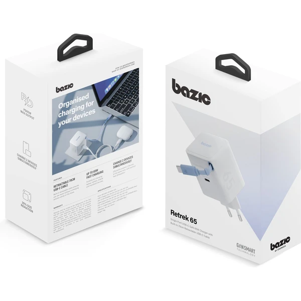 ENERGEA Bazic GoPort GaN nabíjačka s integrovaným USB-C zaťahovacím káblom (65W) biela - Nabíjačky - Obrázok a01dd7fc1bbb43a5b4543005e81e745d