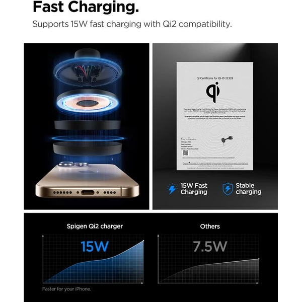 Spigen OneTap Pro 4 Dashboard/Windshield Qi2 MagSafe držiak na sklo/palubku s nabíjaním čierny - Držiaky - Obrázok a02a062d21f646e9a691b9d287ecbb0b