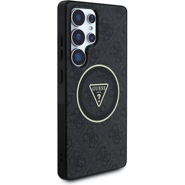 Guess IML 4G Glitter a Triangle Logo MagSafe kryt Samsung Galaxy S25 Ultra čierny - Puzdra - Obrázok a04c797a86664328b760dcf9cc2640d2