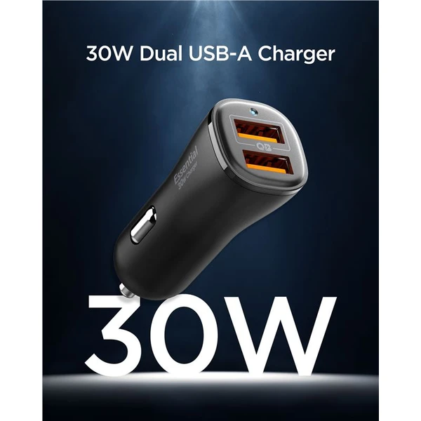 Spigen Essential 30W USB-A nabíjačka do auta (EV302) čierna - Nabíjačky - Obrázok a04d88a2e82f4fef98d1e36ac163b3b0