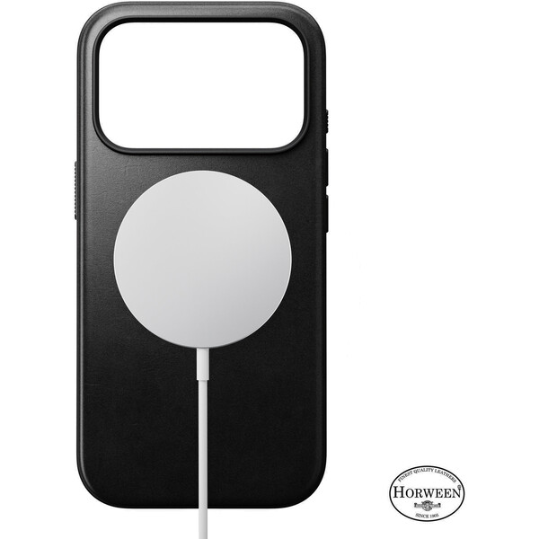 Nomad Modern Leather (Horween) MagSafe kožený kryt iPhone 18 Pro Black - Puzdra - Obrázok a06c928c1f464b0ba3b7d11d068efbc9