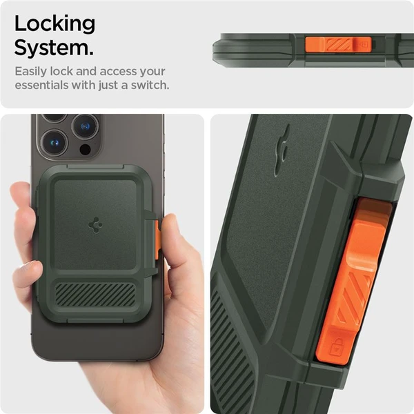 Spigen Lock Fit MagSafe Wallet peňaženka tmavo zelená - Peňaženky - Obrázok a0928278a24343ca8bfaa9396e98d869