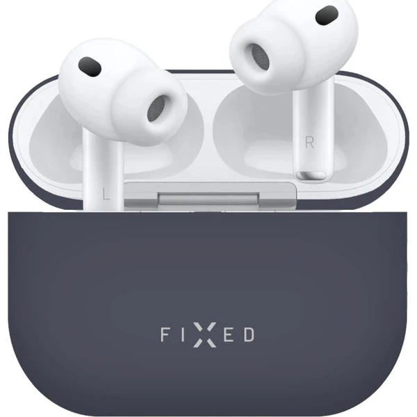 FIXOVANÉ Hodvábne silikónové puzdro pre Apple AirPods Pro 3 modré - Puzdra - Hlavný obrázok