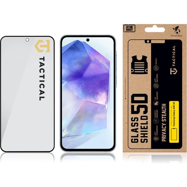 Tactical Glass Shield Privacy Stealth 5D sklo Samsung Galaxy A55 5G čierne - Ochranné fólie a sklo - Obrázok a0ab93a5ffeb4f0daac0a99076dcdad3
